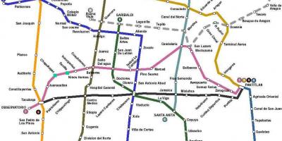 Karta över Mexico City buss 