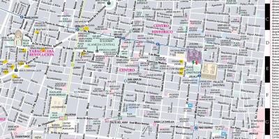 Karta över streetwise Mexico City