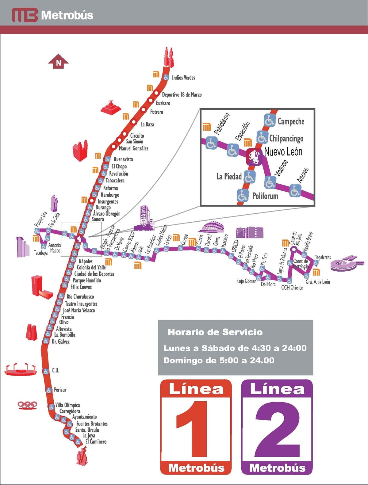 karta metrobus Mexico City