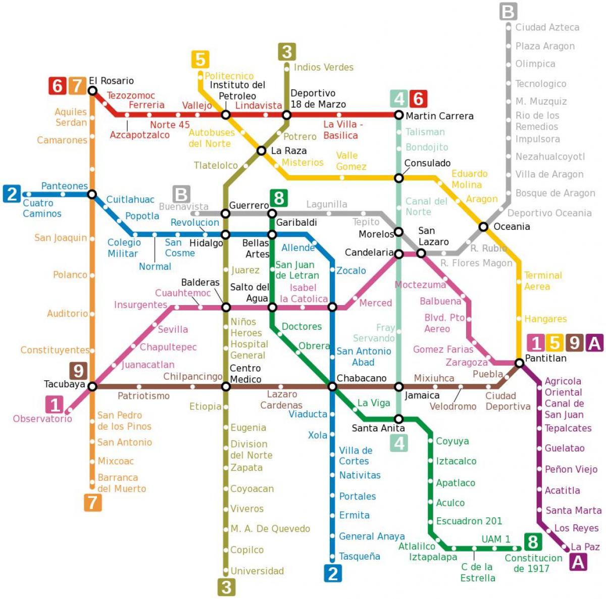 Mexico df metro karta
