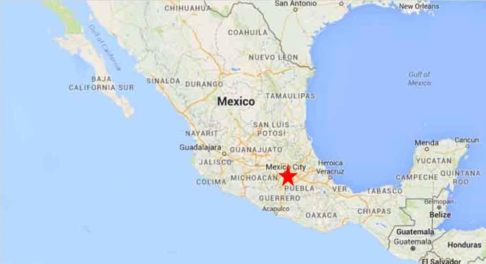 huvudstaden Mexico karta