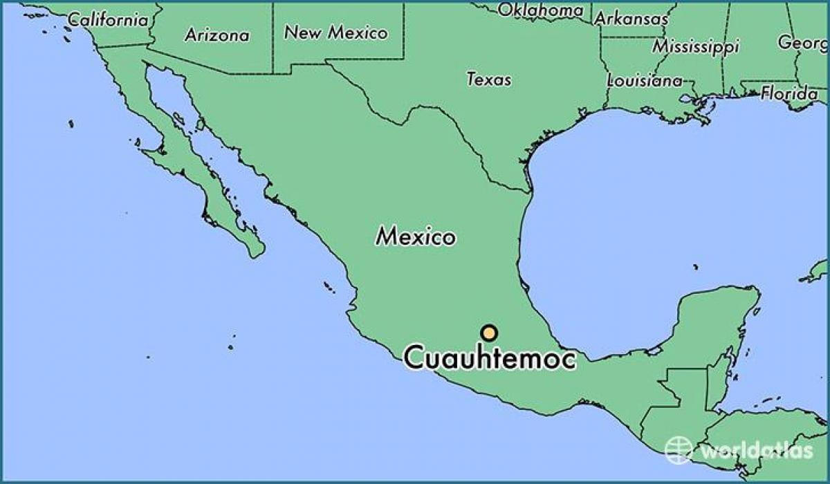 karta över Mexico cuauhtemoc 