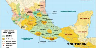 Tenochtitlan i Mexico karta