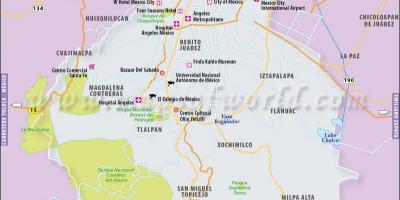 Mexico City karta läge