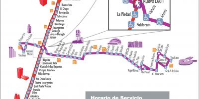 Karta metrobus Mexico City
