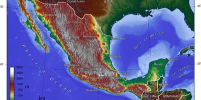 Mexico City topografisk karta