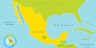 En karta över Mexico City