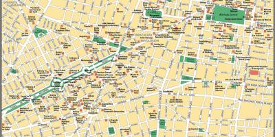 Karta över Mexico City sightseeing