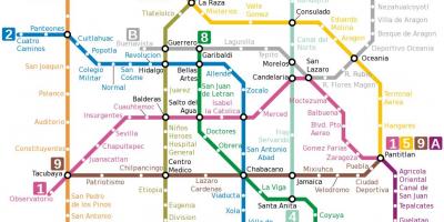 Mexico City underground karta