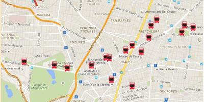 Turibus Mexico City rutt karta