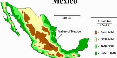 Karta över valley of Mexico
